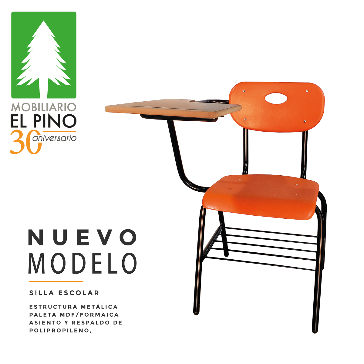 silla para escuela mobiliario el pino